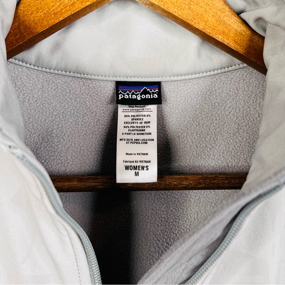 Patagonia Floral Gray Demitasse Windproof Softshell Jacket - Picture 4 of 7